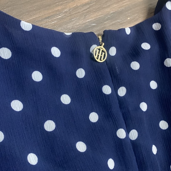 Tommy Hilfiger Dress sz 4 Navy with Polka Dots - Picture 6 of 9